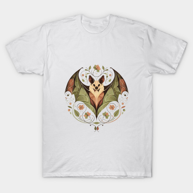 Flying Fox Botanical Nature Art Illustration2 T-Shirt by BirdsnStuff
