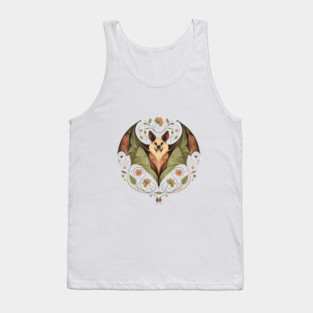 Flying Fox Botanical Nature Art Illustration2 Tank Top