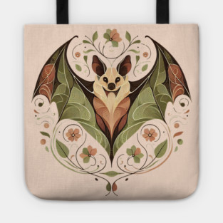 Flying Fox Botanical Nature Art Illustration2 Tote