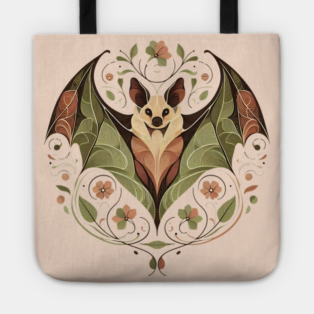 Flying Fox Botanical Nature Art Illustration2 Tote by BirdsnStuff