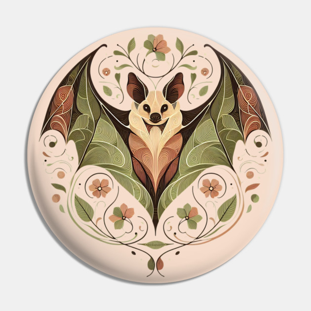 Flying Fox Botanical Nature Art Illustration2 Pin by BirdsnStuff