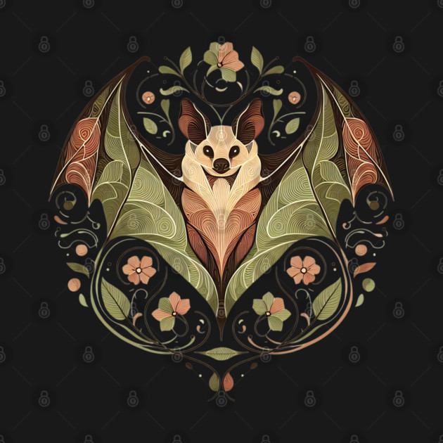 Flying Fox Botanical Nature Art Illustration2 by BirdsnStuff