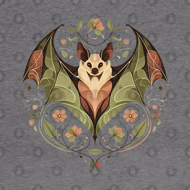 Flying Fox Botanical Nature Art Illustration2 by BirdsnStuff