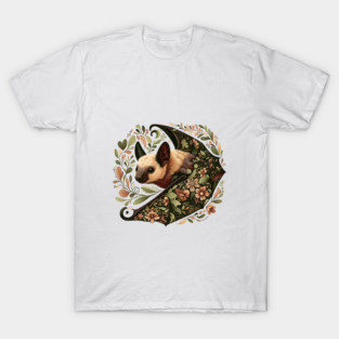 Flying Fox Botanical Nature Art Illustration3 T-Shirt