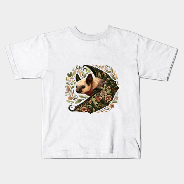 Flying Fox Botanical Nature Art Illustration3 Kids T-Shirt by BirdsnStuff