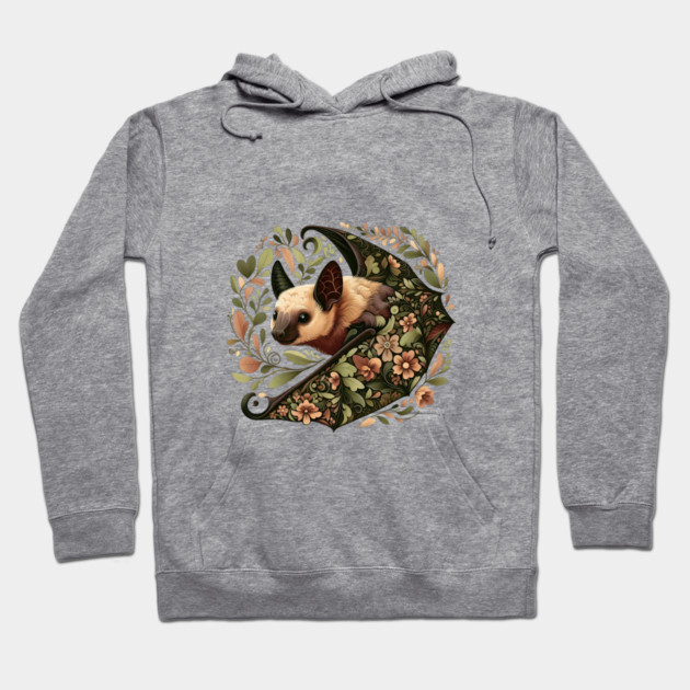 Flying Fox Botanical Nature Art Illustration3 Hoodie by BirdsnStuff