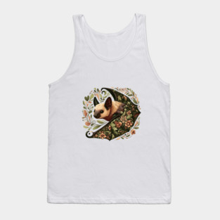 Flying Fox Botanical Nature Art Illustration3 Tank Top
