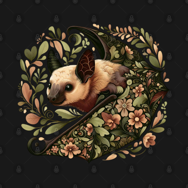 Flying Fox Botanical Nature Art Illustration3 by BirdsnStuff