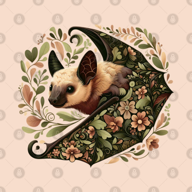 Flying Fox Botanical Nature Art Illustration3 by BirdsnStuff