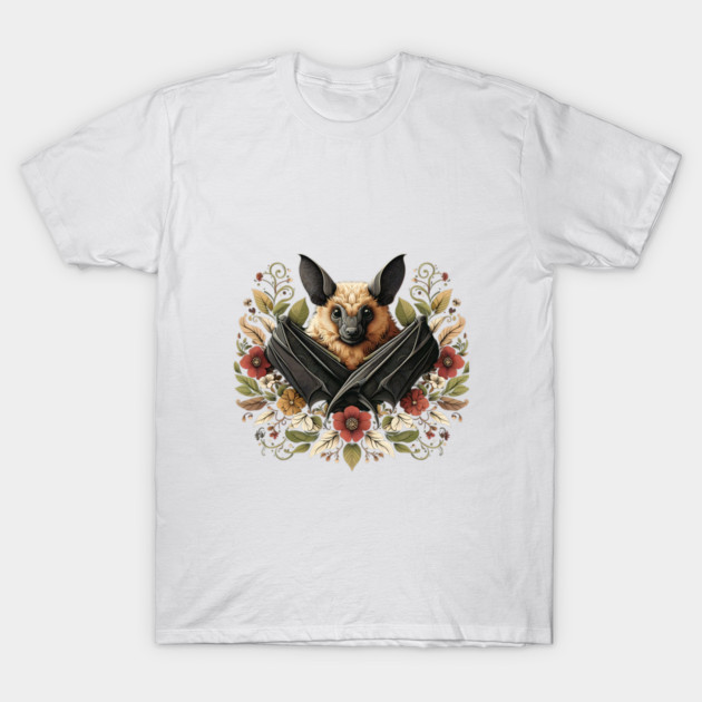 Flying Fox Botanical Nature Art Illustration4 T-Shirt by BirdsnStuff