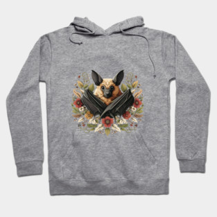 Flying Fox Botanical Nature Art Illustration4 Hoodie