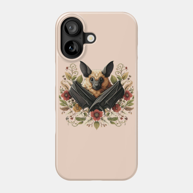 Flying Fox Botanical Nature Art Illustration4 Phone Case by BirdsnStuff