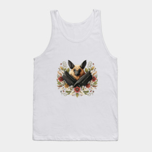 Flying Fox Botanical Nature Art Illustration4 Tank Top