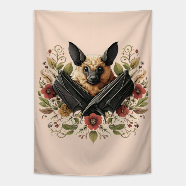 Flying Fox Botanical Nature Art Illustration4 Tapestry by BirdsnStuff