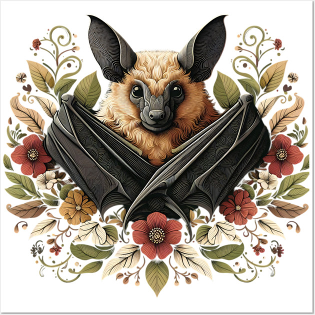 Flying Fox Botanical Nature Art Illustration4 Wall Art by BirdsnStuff