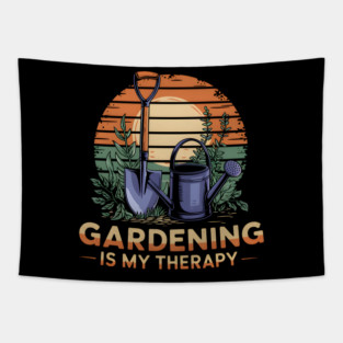 Gardening is My Therapy Tapestry