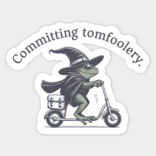 Committing tomfoolery Frog Sticker