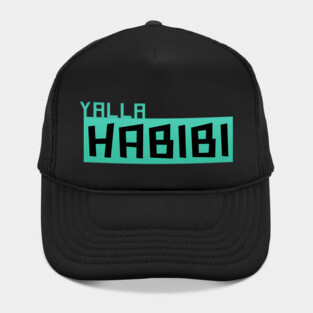 Yalla Habibi Arabic text Hat