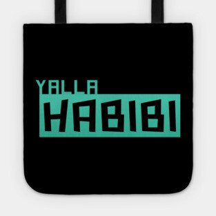 Yalla Habibi Arabic text Tote