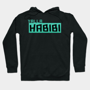 Yalla Habibi Arabic text Hoodie