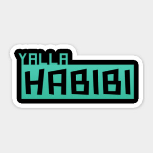 Yalla Habibi Arabic text Sticker