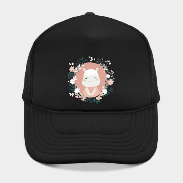 Boho Kawaii Hippo – Cute & Cozy Wildlife Illustration by TuncGK