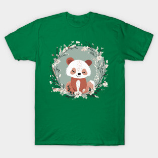 Boho Kawaii Red Panda – Adorable Wild Animal Art T-Shirt