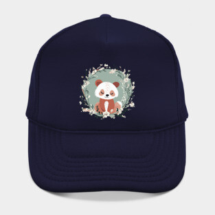 Boho Kawaii Red Panda – Adorable Wild Animal Art Hat