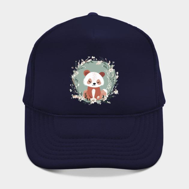 Boho Kawaii Red Panda – Adorable Wild Animal Art by TuncGK