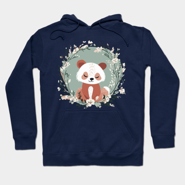Boho Kawaii Red Panda – Adorable Wild Animal Art Hoodie by TuncGK