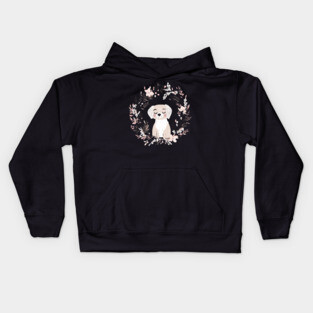 Boho Kawaii Dog – Adorable Puppy Aesthetic Kids Hoodie