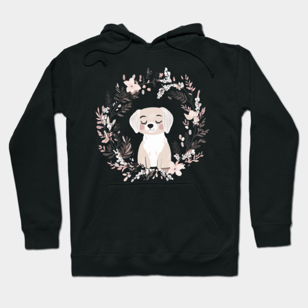 Boho Kawaii Dog – Adorable Puppy Aesthetic Hoodie by TuncGK