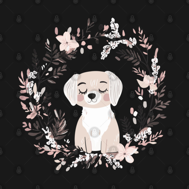 Boho Kawaii Dog – Adorable Puppy Aesthetic by TuncGK