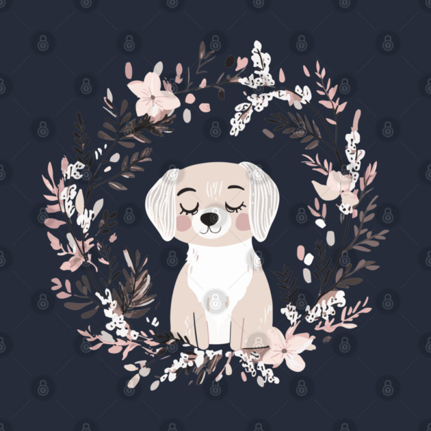 Boho Kawaii Dog – Adorable Puppy Aesthetic by TuncGK