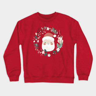 Boho Kawaii Santa – Cute Christmas Aesthetic Art Crewneck Sweatshirt