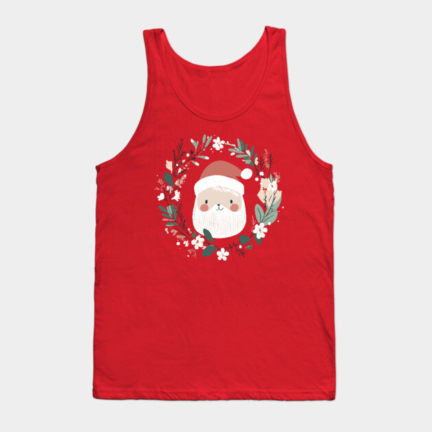 Boho Kawaii Santa – Cute Christmas Aesthetic Art Tank Top by TuncGK