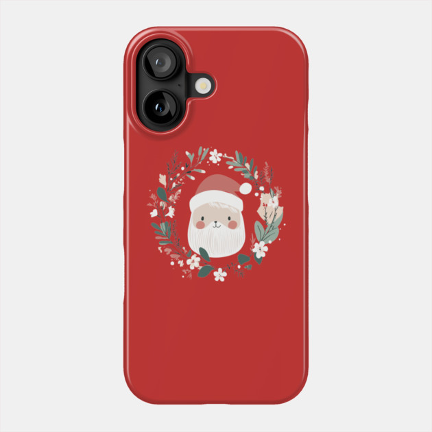 Boho Kawaii Santa – Cute Christmas Aesthetic Art Phone Case by TuncGK