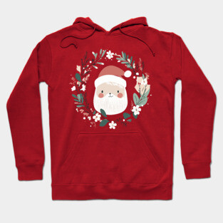 Boho Kawaii Santa – Cute Christmas Aesthetic Art Hoodie