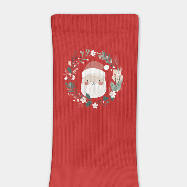 Boho Kawaii Santa – Cute Christmas Aesthetic Art by TuncGK