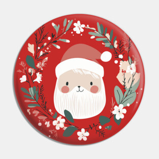 Boho Kawaii Santa – Cute Christmas Aesthetic Art Pin