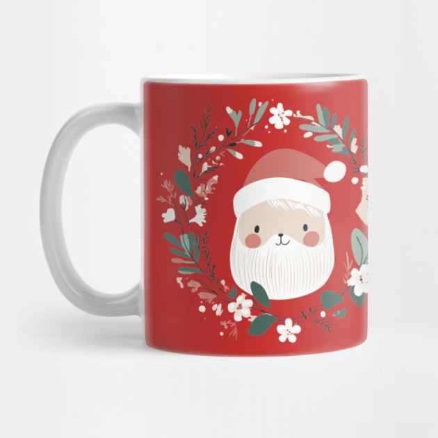 Boho Kawaii Santa – Cute Christmas Aesthetic Art by TuncGK