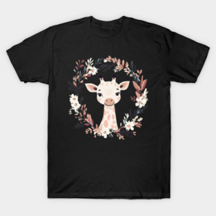 Boho Kawaii Giraffe – Adorable Safari Animal Aesthetic T-Shirt