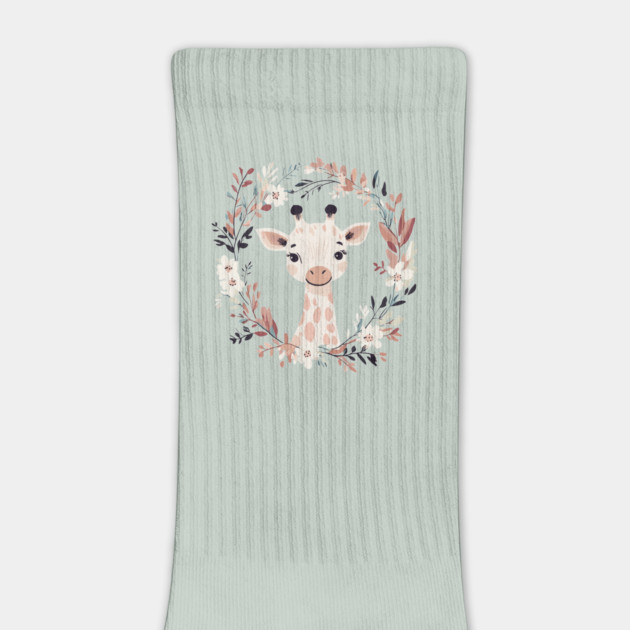 Boho Kawaii Giraffe – Adorable Safari Animal Aesthetic by TuncGK