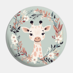 Boho Kawaii Giraffe – Adorable Safari Animal Aesthetic Pin