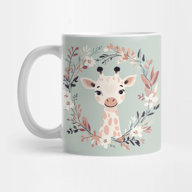 Boho Kawaii Giraffe – Adorable Safari Animal Aesthetic by TuncGK