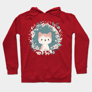 Boho Kawaii Cat – Adorable Pastel Kitty Aesthetic Hoodie