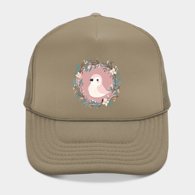 Boho Kawaii Sparrow – Whimsical Bird Illustration by TuncGK