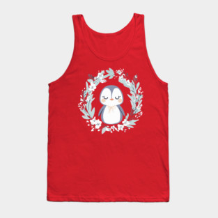 Boho Kawaii Penguin – Cozy Winter Animal Aesthetic Tank Top