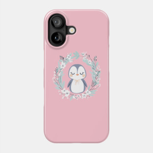 Boho Kawaii Penguin – Cozy Winter Animal Aesthetic Phone Case