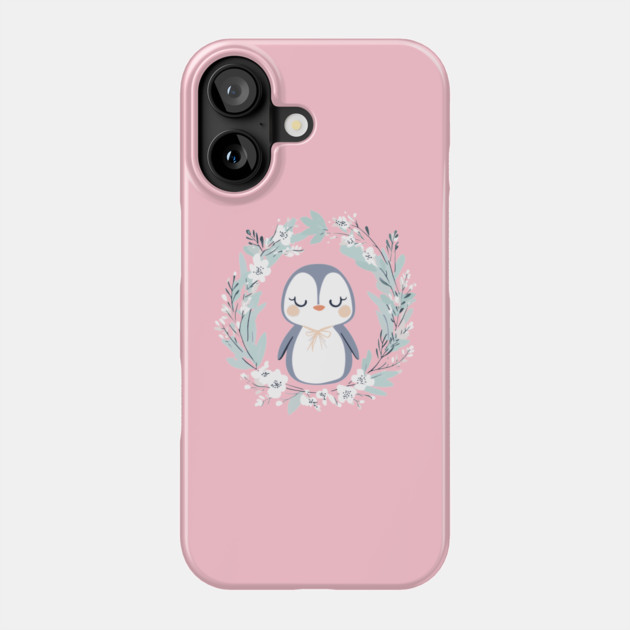 Boho Kawaii Penguin – Cozy Winter Animal Aesthetic Phone Case by TuncGK